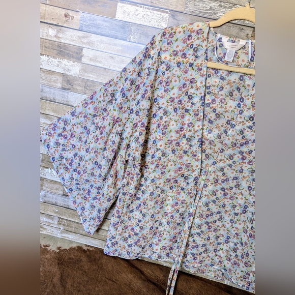 LC Lauren Conrad Bat Wing Kimono With Tie - Picture 3 of 12